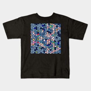 Painted Glass of Abstract Lines Of Soft Colors Kids T-Shirt